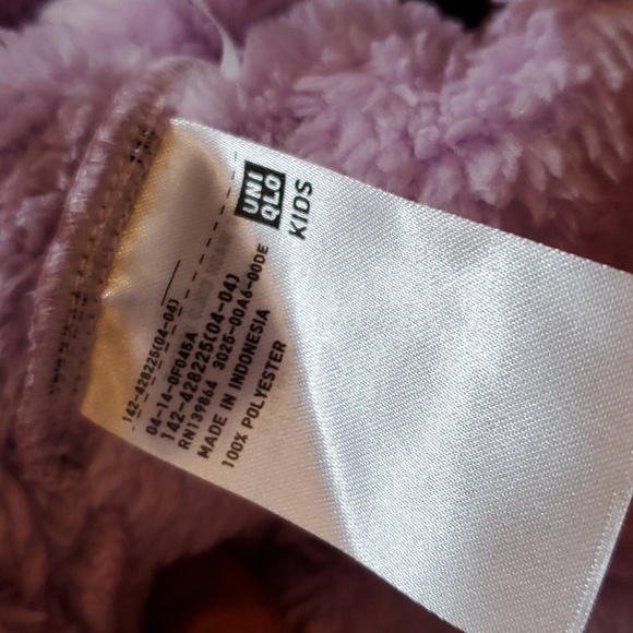 🆕️ UNIQLO KIDS PURPLE FLUFFY JACKET 💜 - Picture 8 of 8